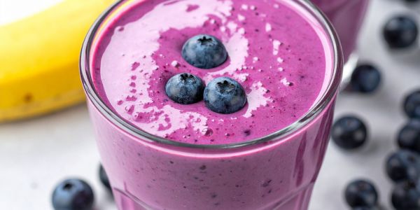 Proteinski smoothie od banane i borovnice